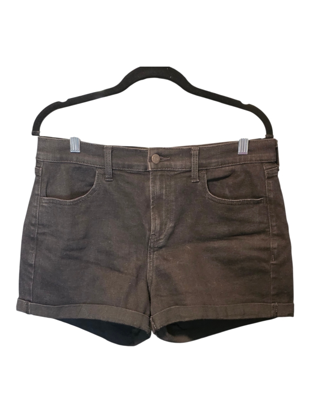 Old Navy Black Denim Cuffed Shorts